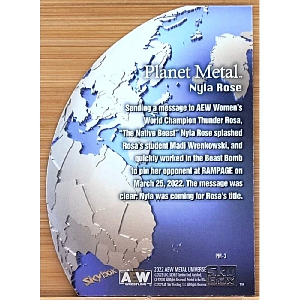 2022‎ UPPER DECK AEW METAL UNIVERSE NYLA ROSE PLANET METAL